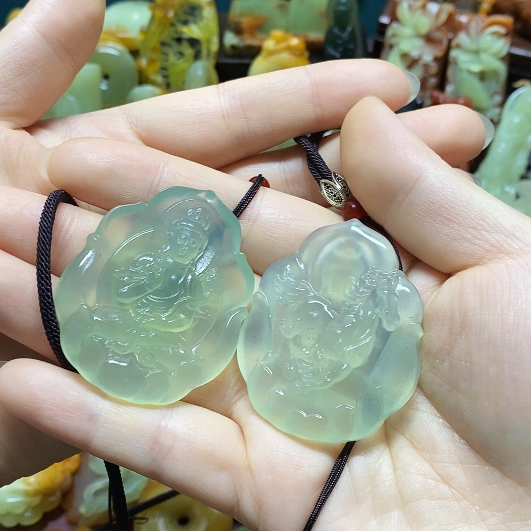 建***军岫玉未镶嵌吊坠(赠链)