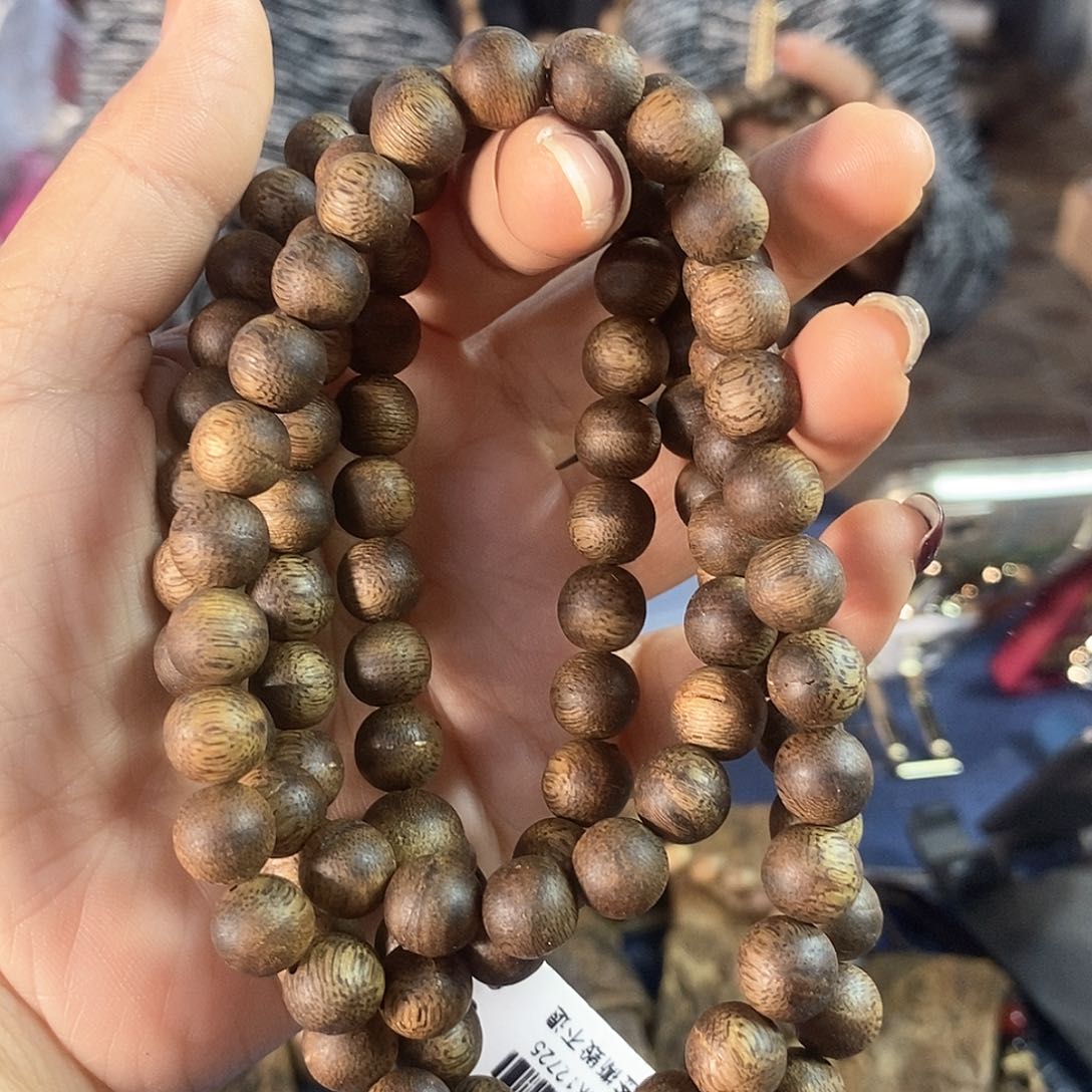 沉香手串棋楠圆珠长串0.9/31克+多样性发一