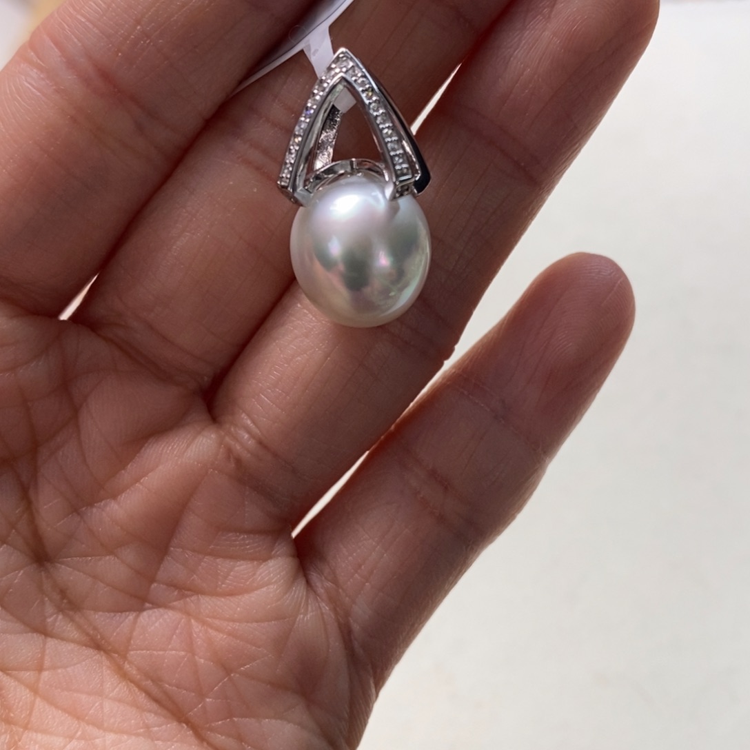 海水珍珠颈饰银S925镶嵌