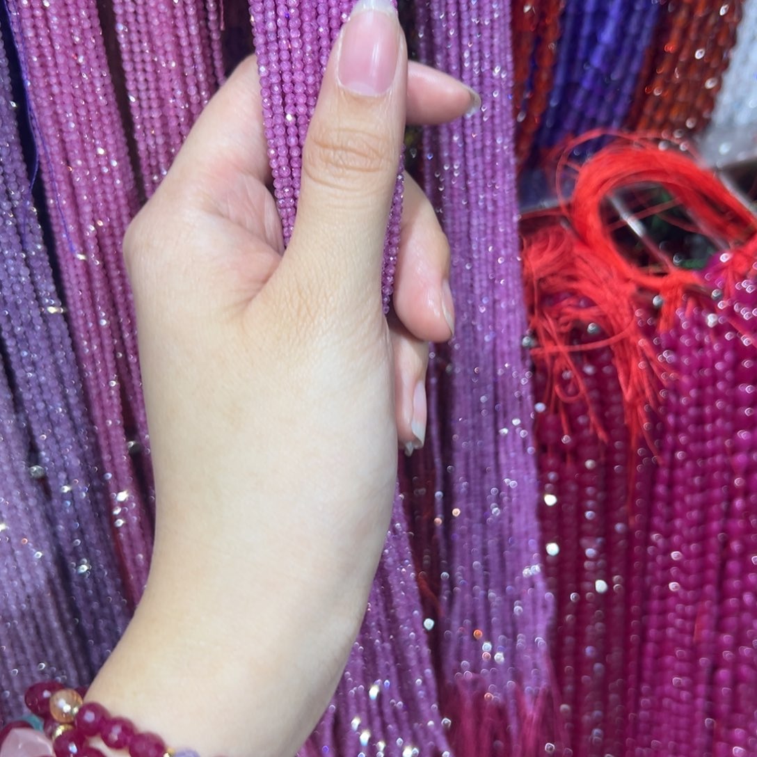 锆石非金属紫红冰花锆石卡二一条