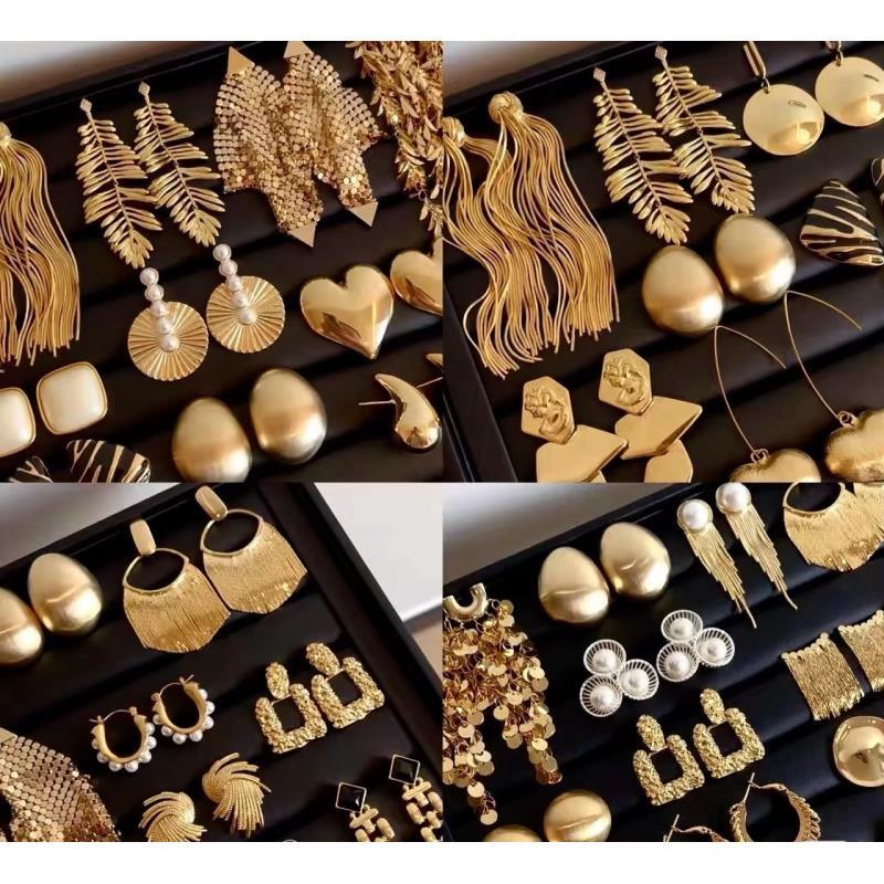 铜合金耳饰 铜合金耳饰 001-200金色抓夹百搭饰品简约手工发簪