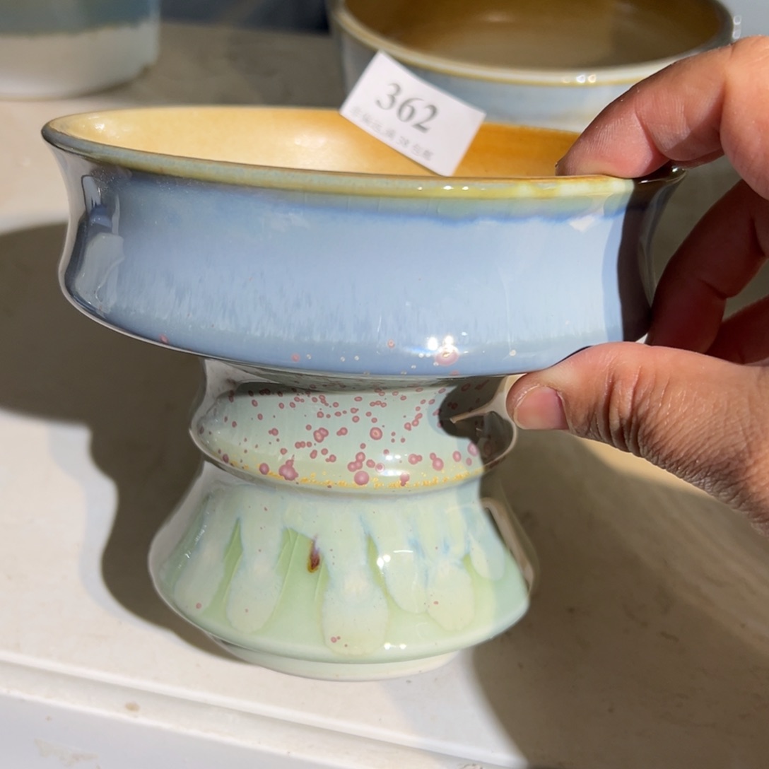 红陶口14高12 景德镇手工花盆