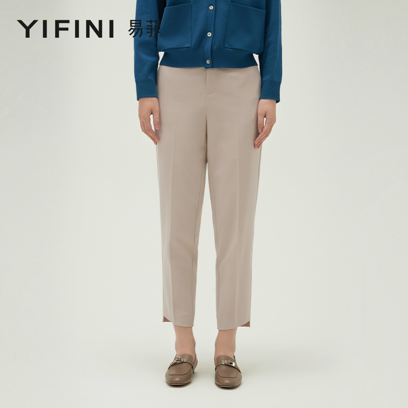 【Yifini】专柜同款锥型九分裤B09K1421