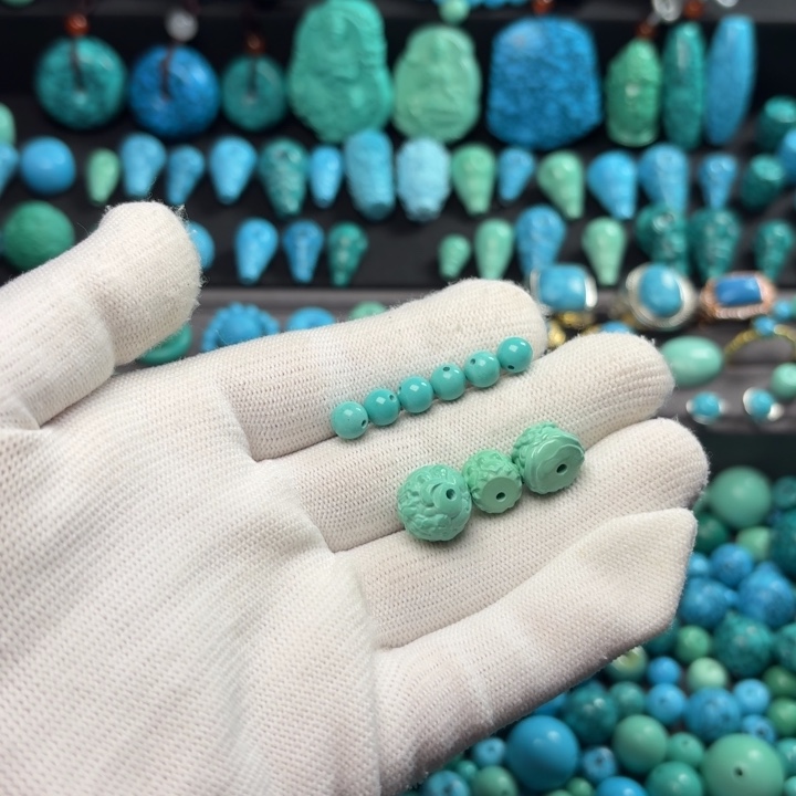 三***笠绿色系圆珠卡6尺寸