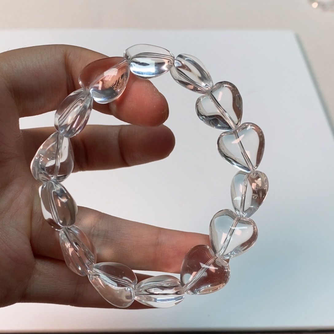 手串白水全净体 大爱心