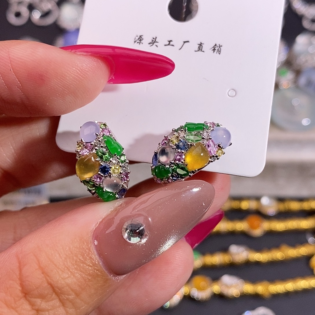 翡翠18K金镶嵌手链