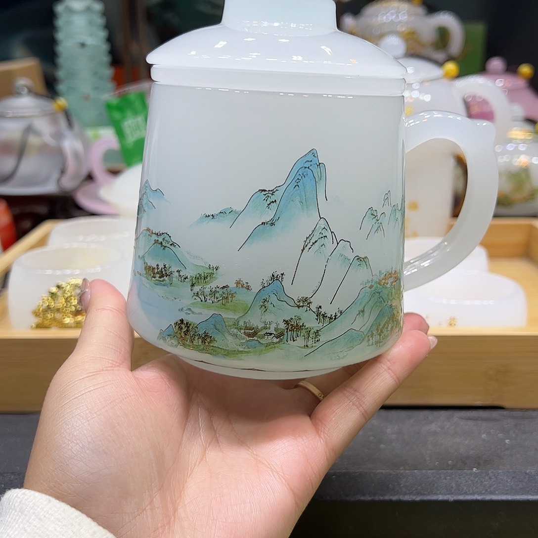 不带礼盒千里江山办公杯