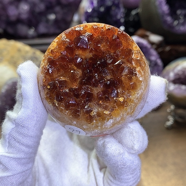 晶未镶嵌水晶9黄球