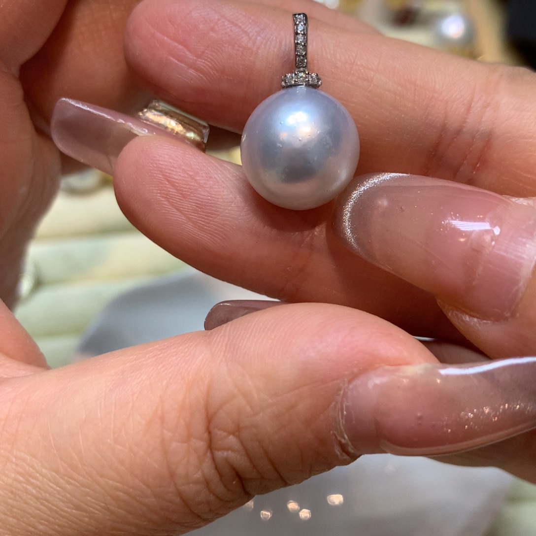 海水珍珠颈饰银S925镶嵌