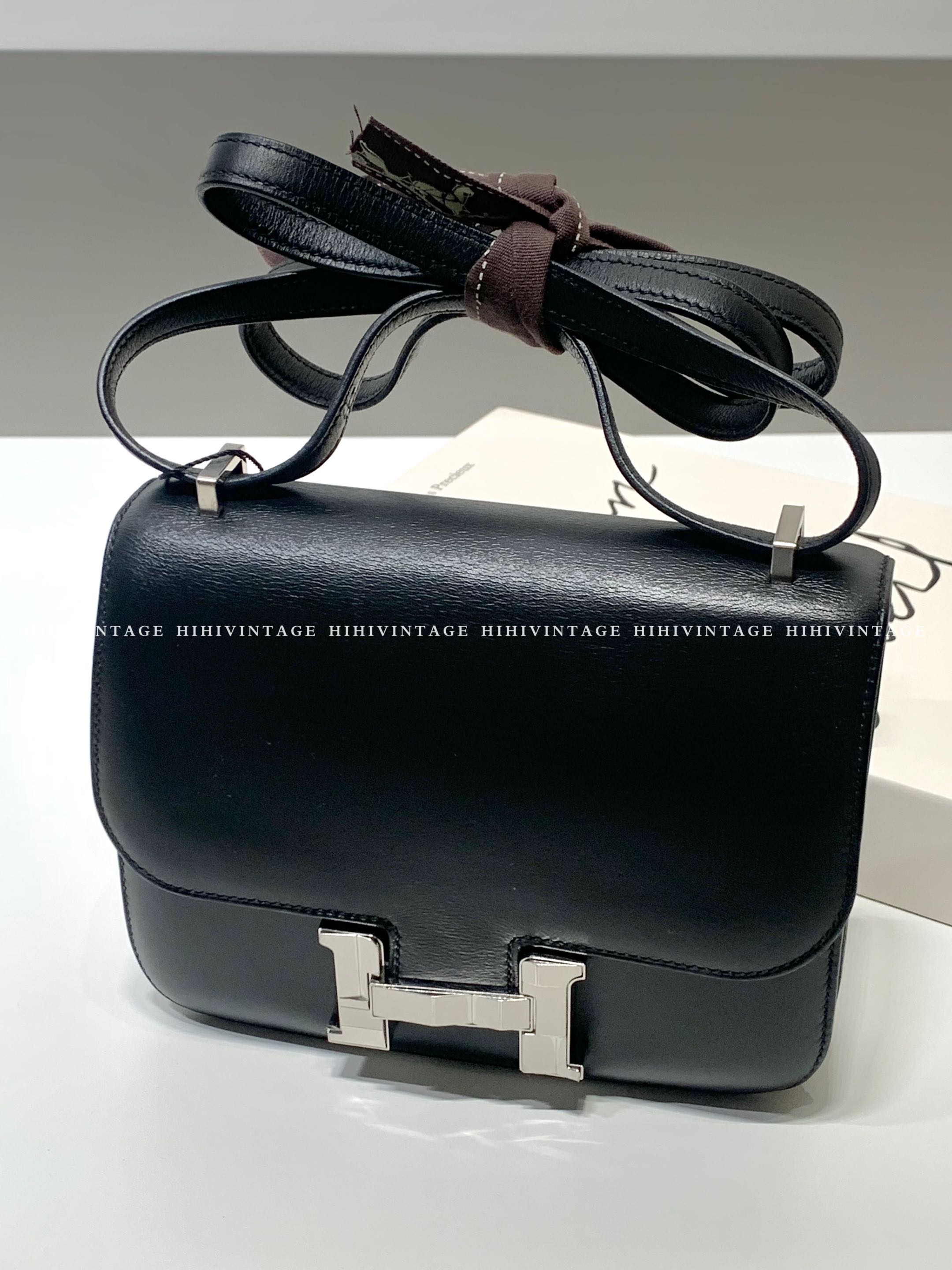 99新 Hermes/爱马仕 HIHI黑银康康minodisco19Z刻JL