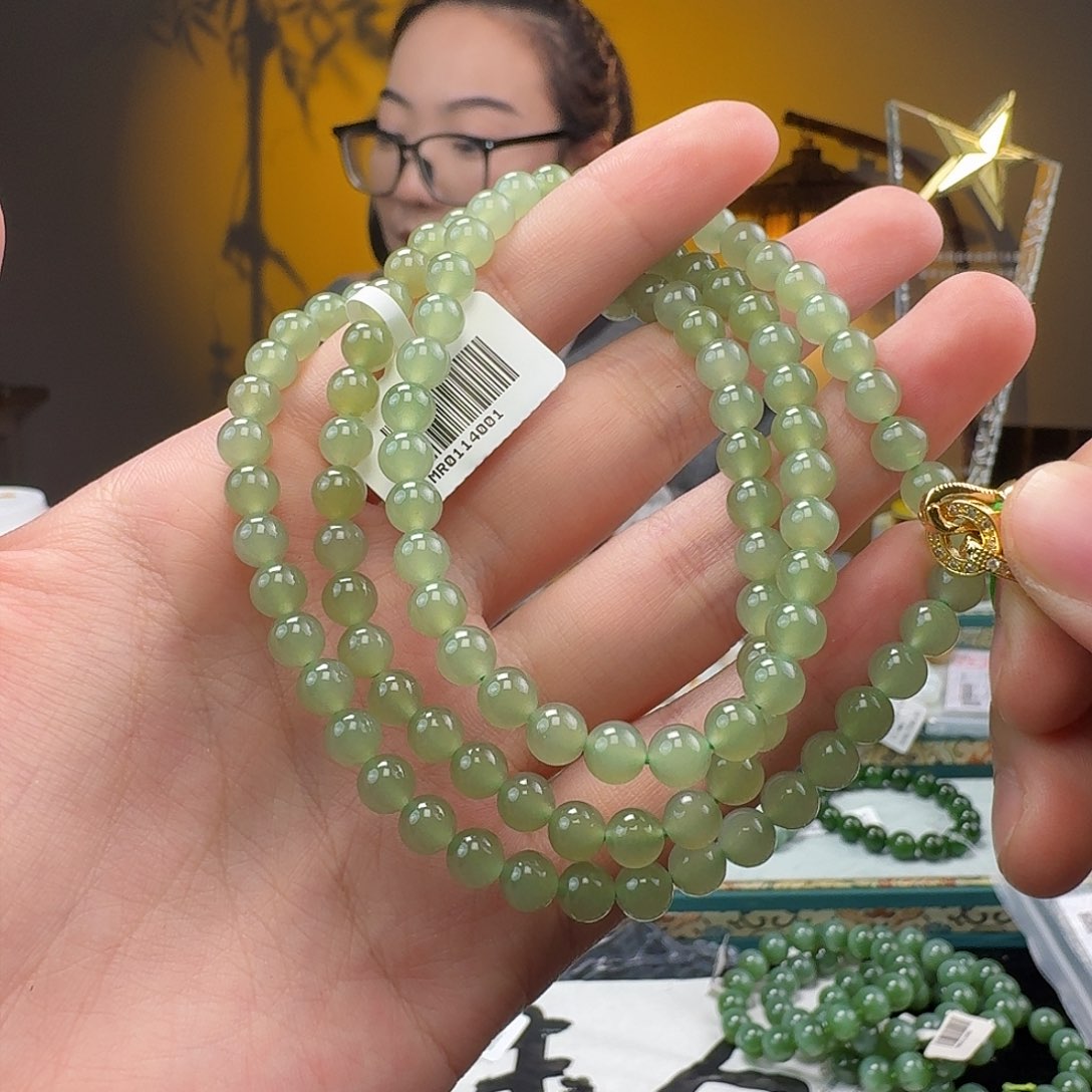 和田玉手串不退未镶嵌