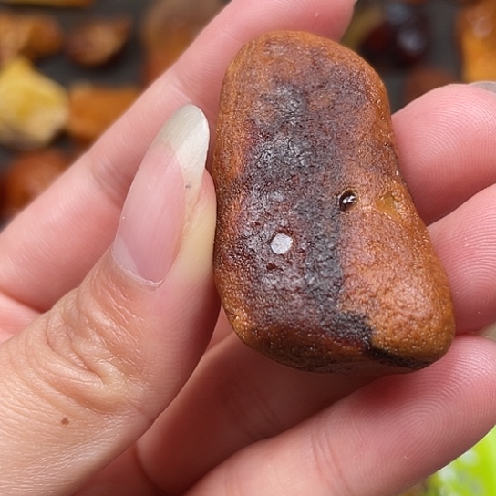 定制琥珀订制妖蜜蜡红糖夹心全皮料