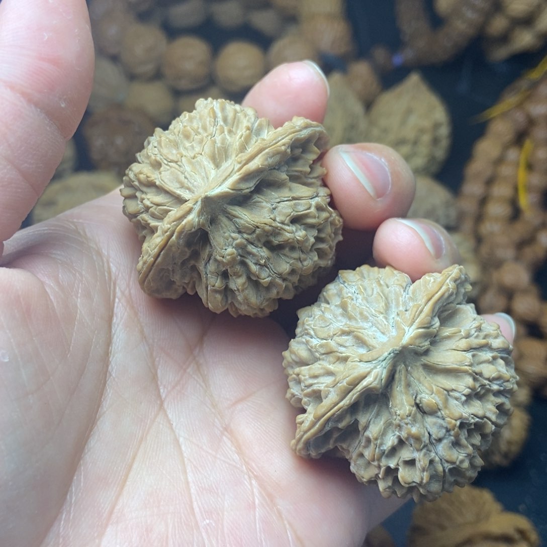 桃核把件秦岭核桃野麻42