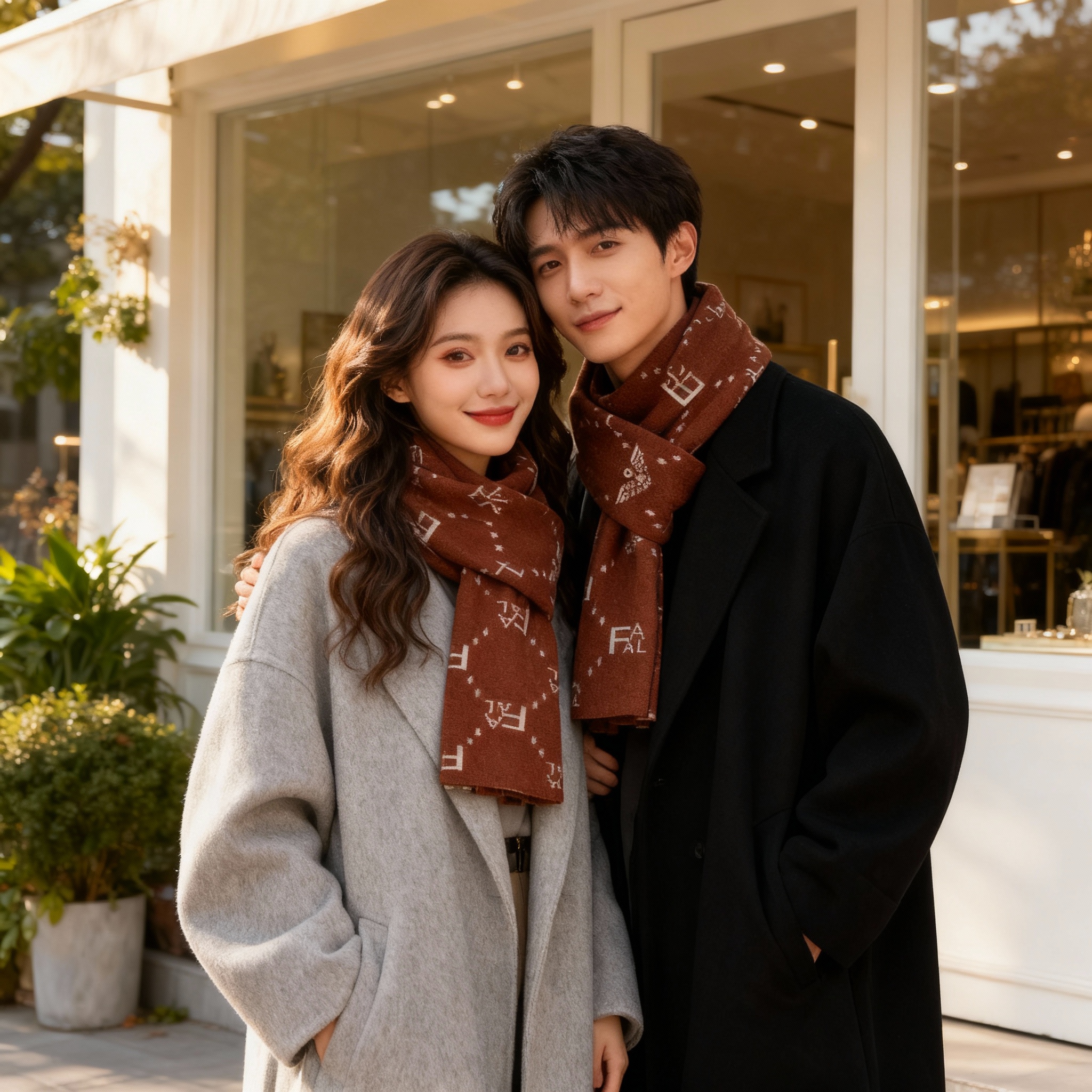 【生日礼物】法莱阿玛尼高级感围巾女冬季冬天百搭保暖围脖氛围感