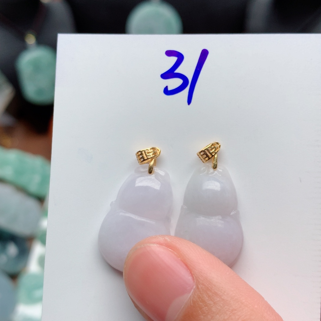 翡翠颈饰银S925镀金镶嵌吊坠