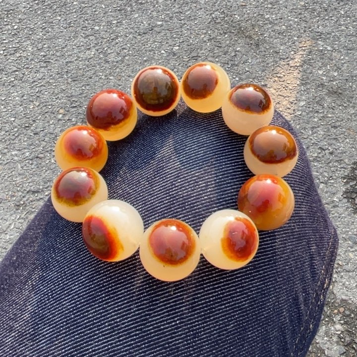 石英质玉（黄龙玉）20手串未镶嵌