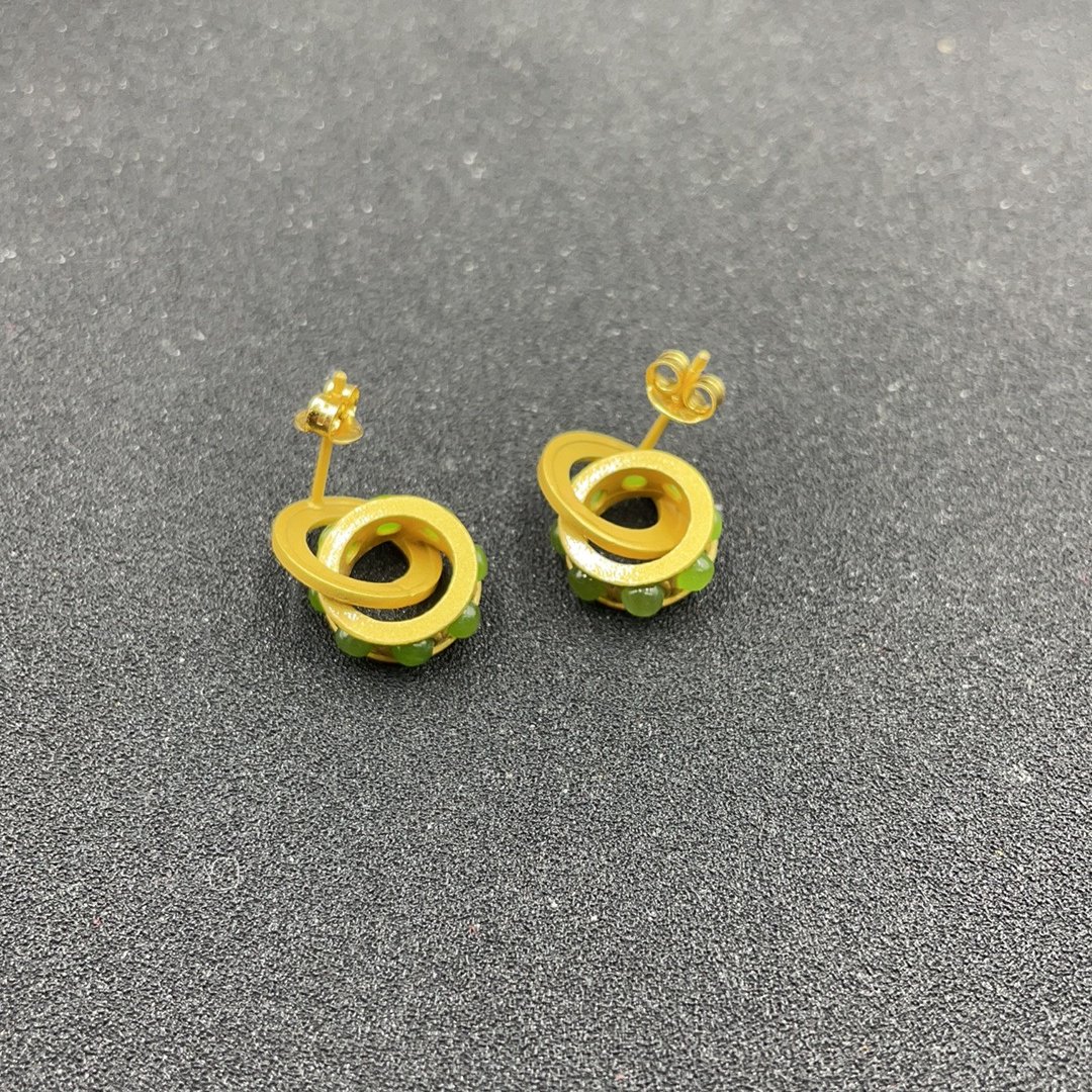 BY0314FPXQ标66 和田玉耳饰