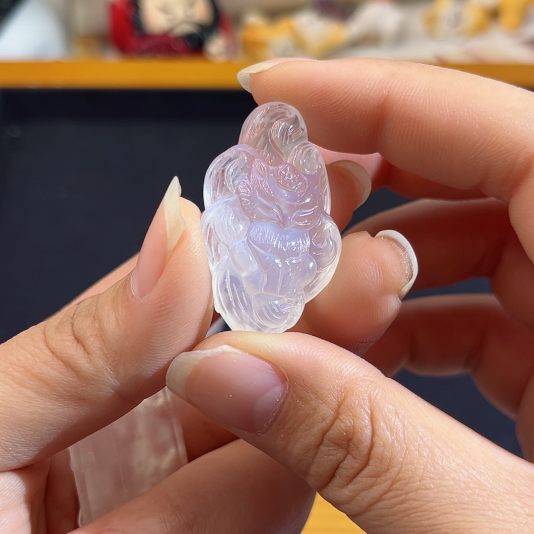 水晶颈饰银S925镶嵌?***?月光九尾55