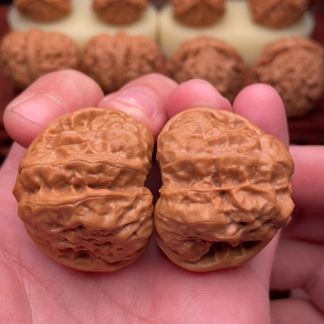 桃核把件四开背肌肉蛙39