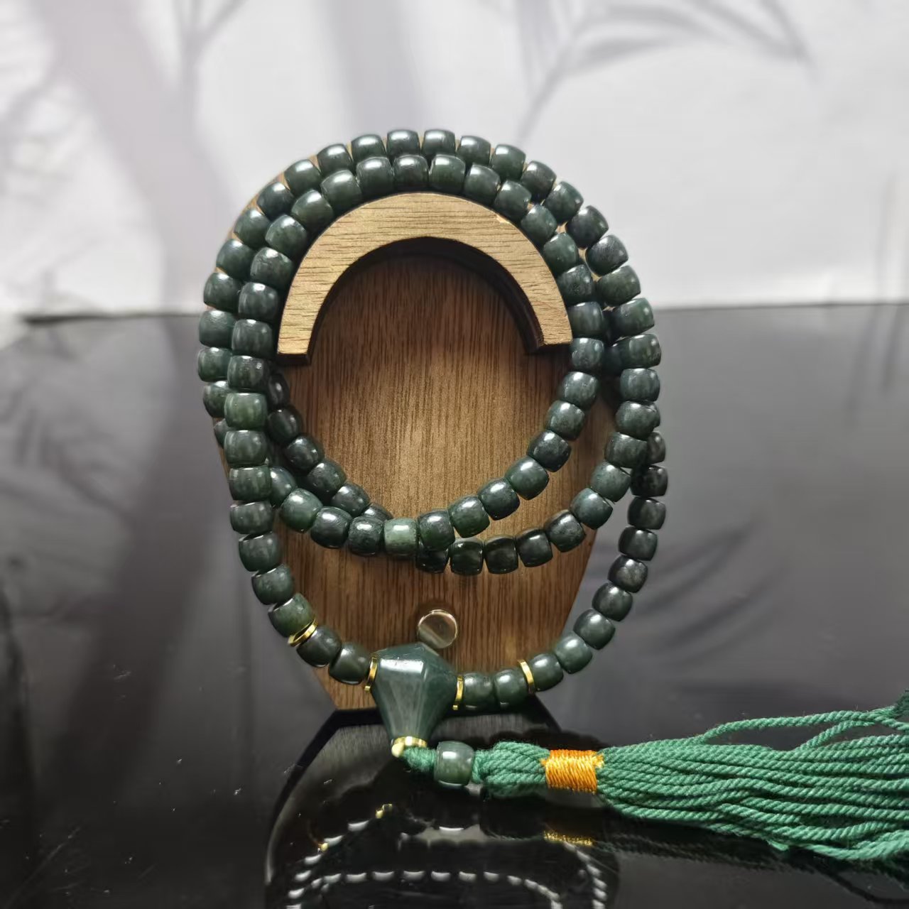 Z和田玉桶珠项链（108）1761