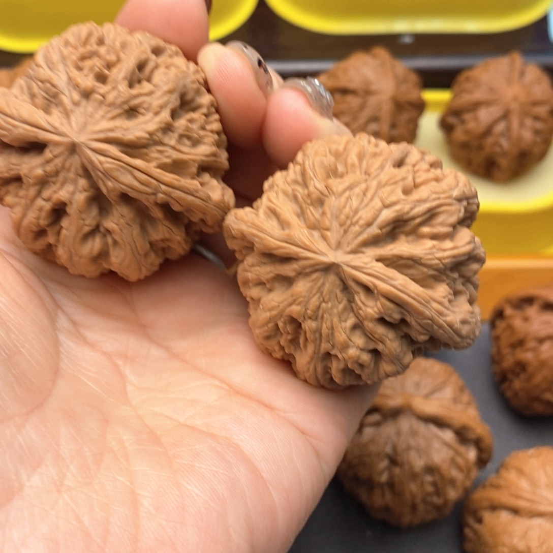 文玩核桃把件46尺全品粗筋