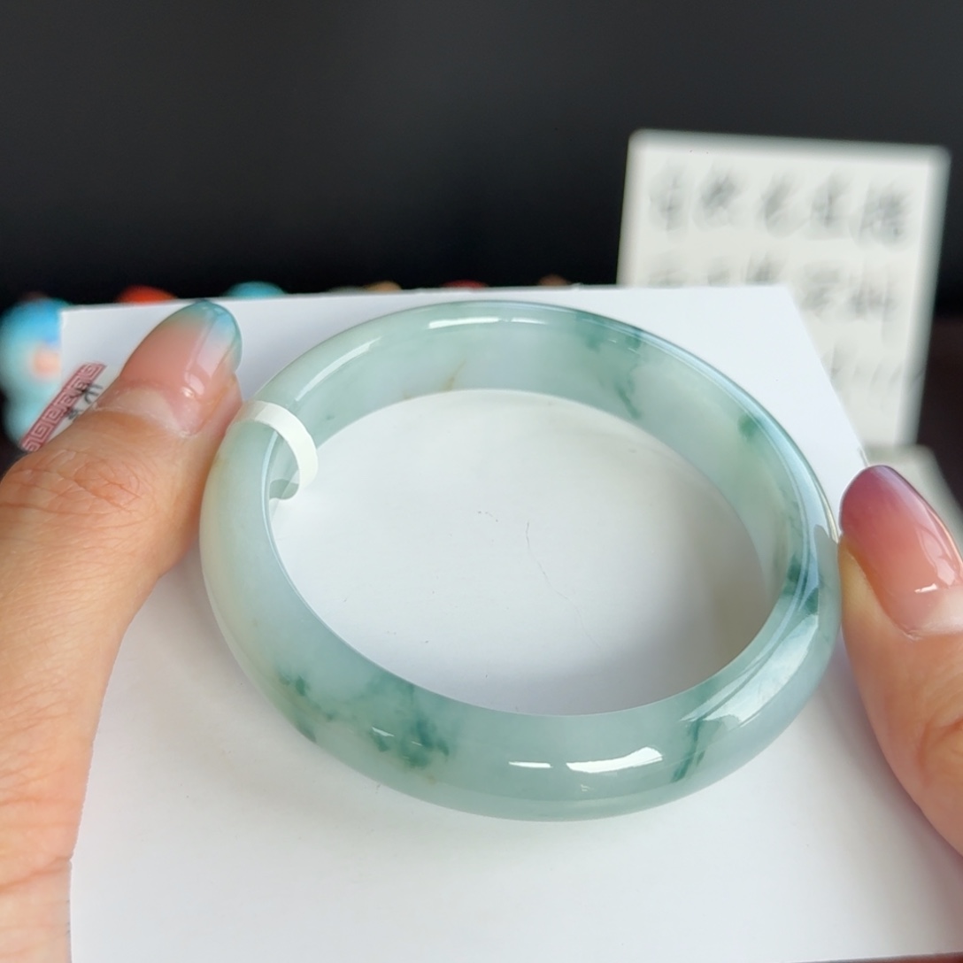 翡翠未镶嵌手镯1号 54.5