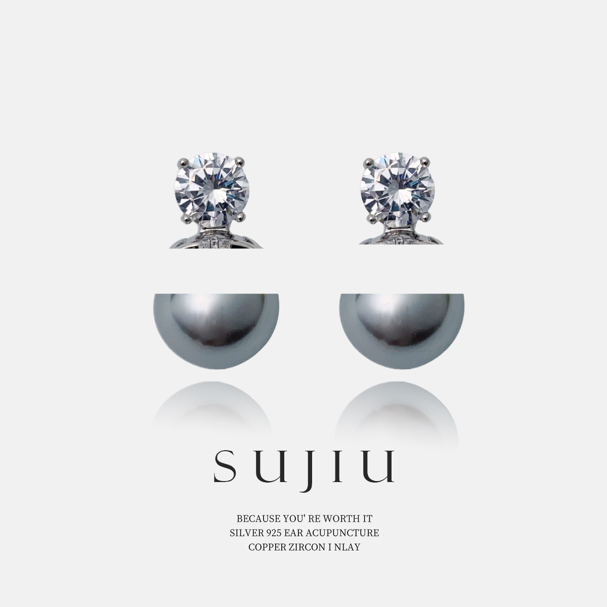 铜合金耳饰 《柏林来信》经典百搭气质时尚轻奢耳钉耳环耳坠7572