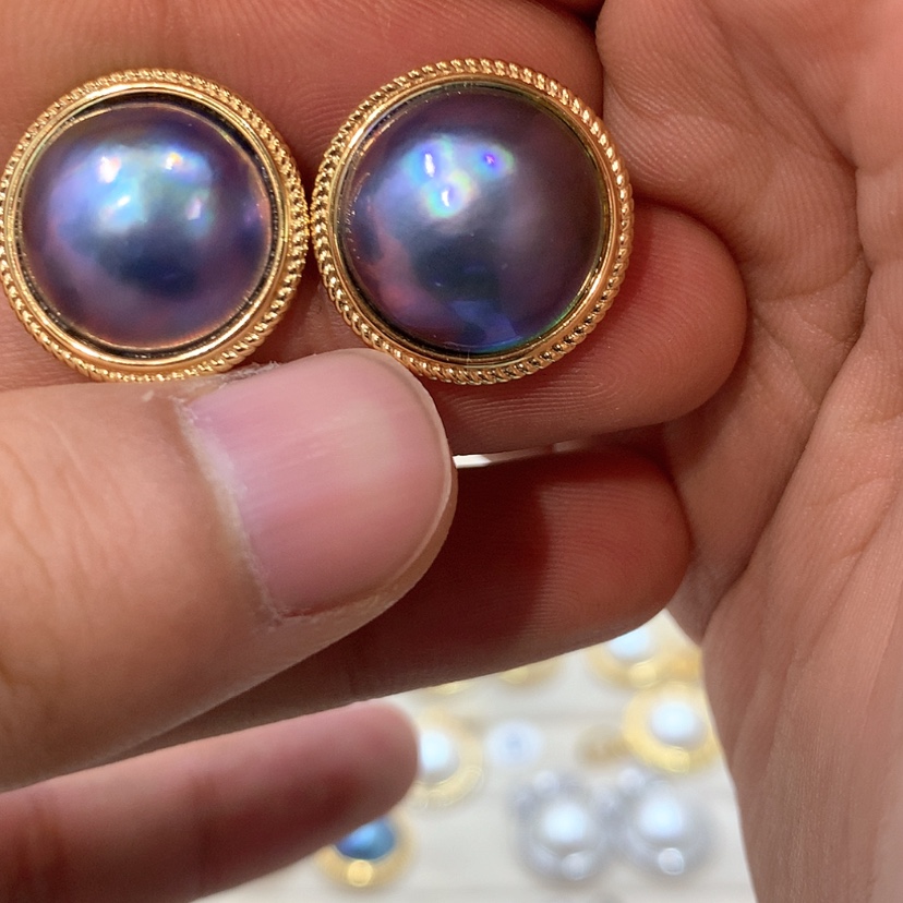 【闪购商品】耳饰拼合珍珠（马贝珠）未镶嵌