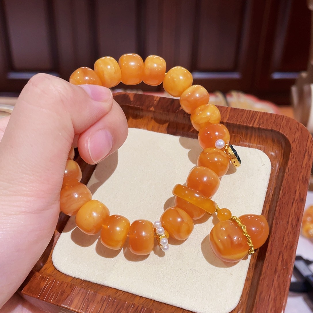 蜜蜡手链未镶嵌手串