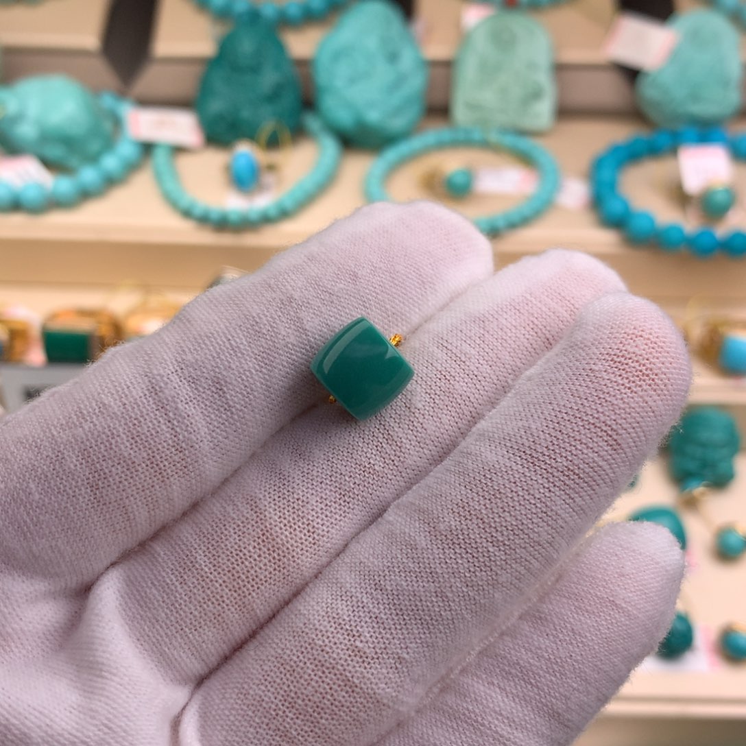 绿松石珠宝奇石未镶嵌10mm