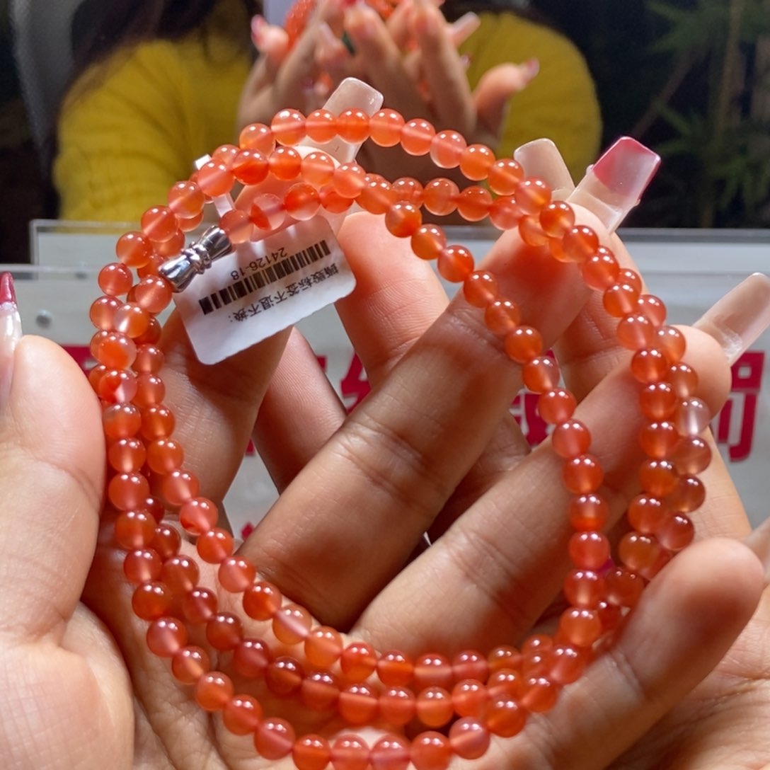 南红玛瑙5+小庄冰飘项链未镶嵌