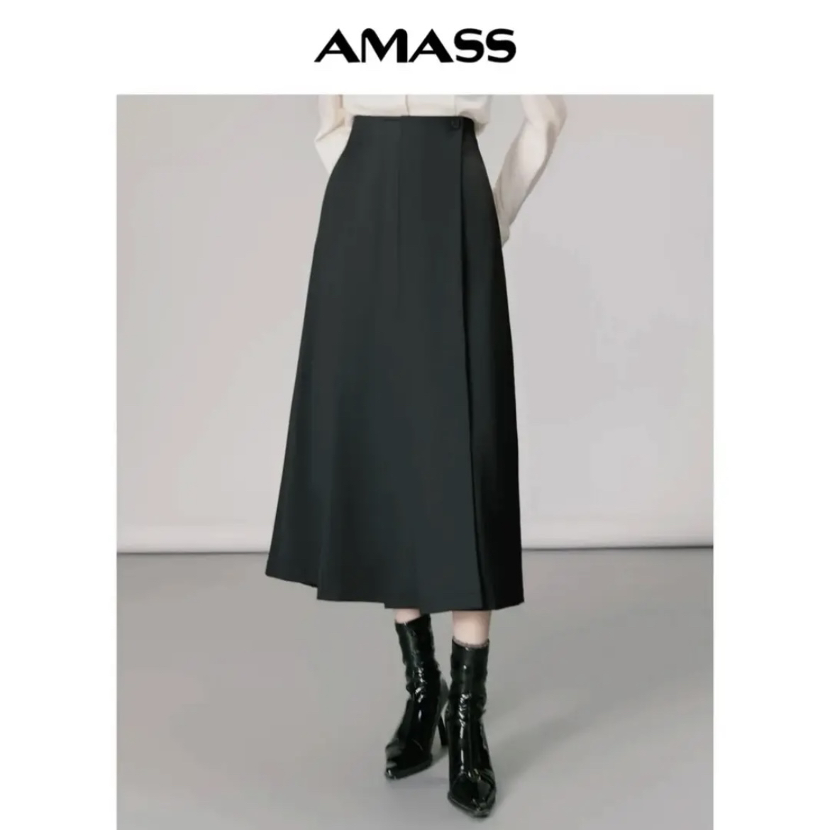 AMASS阿玛施国风高腰百褶马面裙显瘦半身裙显瘦中长款女 5200382