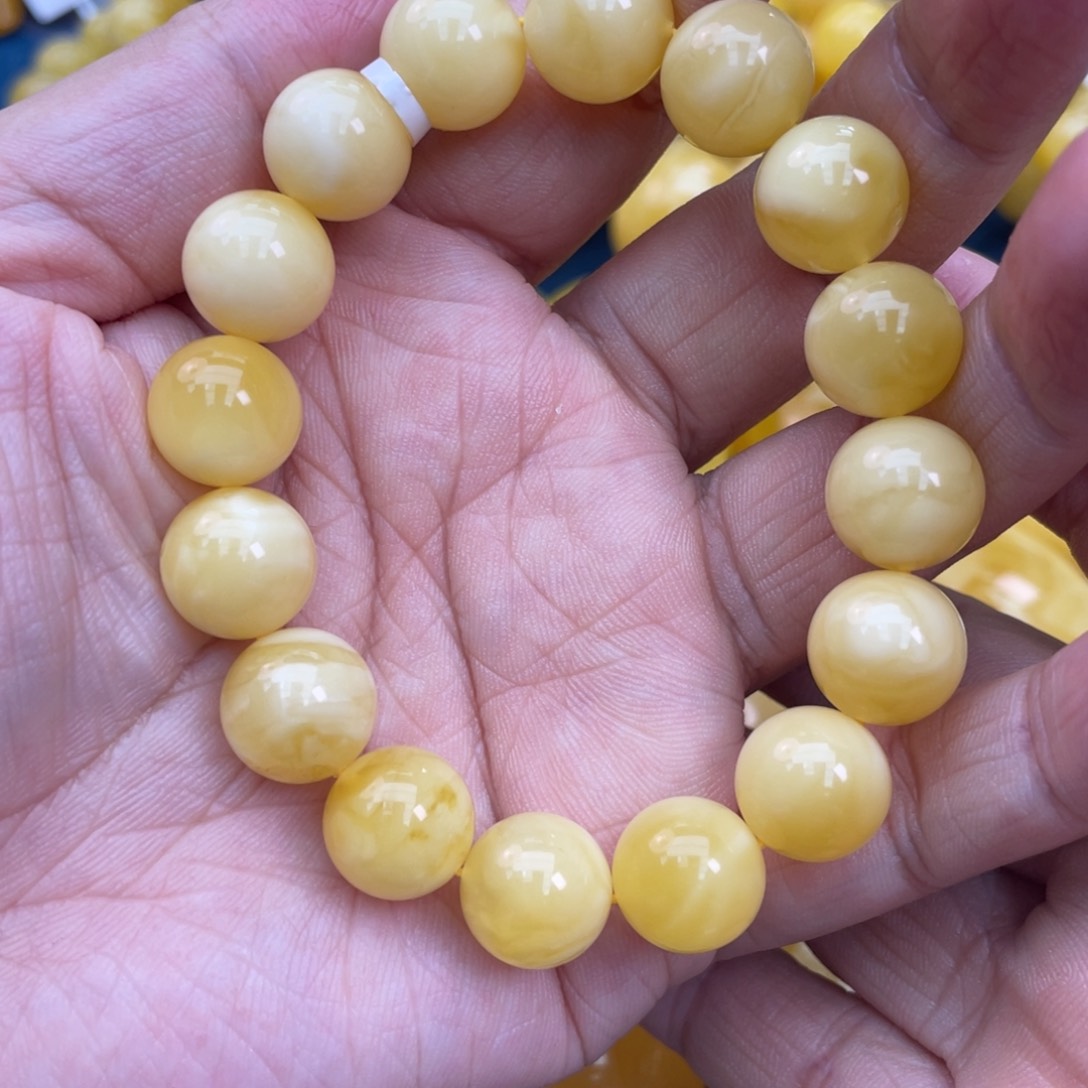 琥珀裸石未镶嵌琥珀蜜蜡12m m