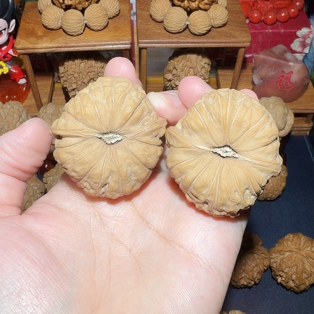 把件文玩核桃42边44肚全品顺风耳南瓜墩