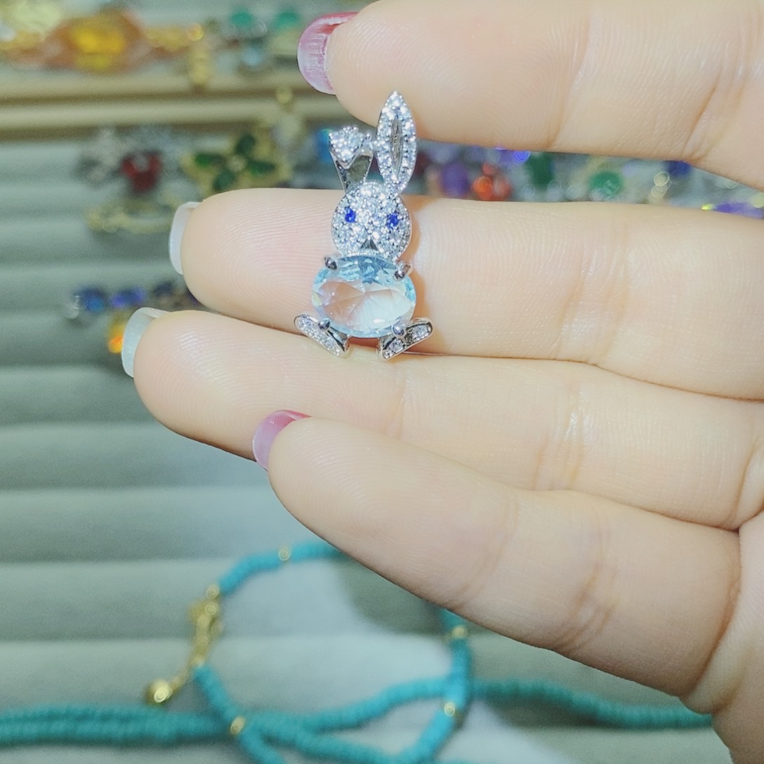 【闪购商品】托帕石耳饰银S925镶嵌