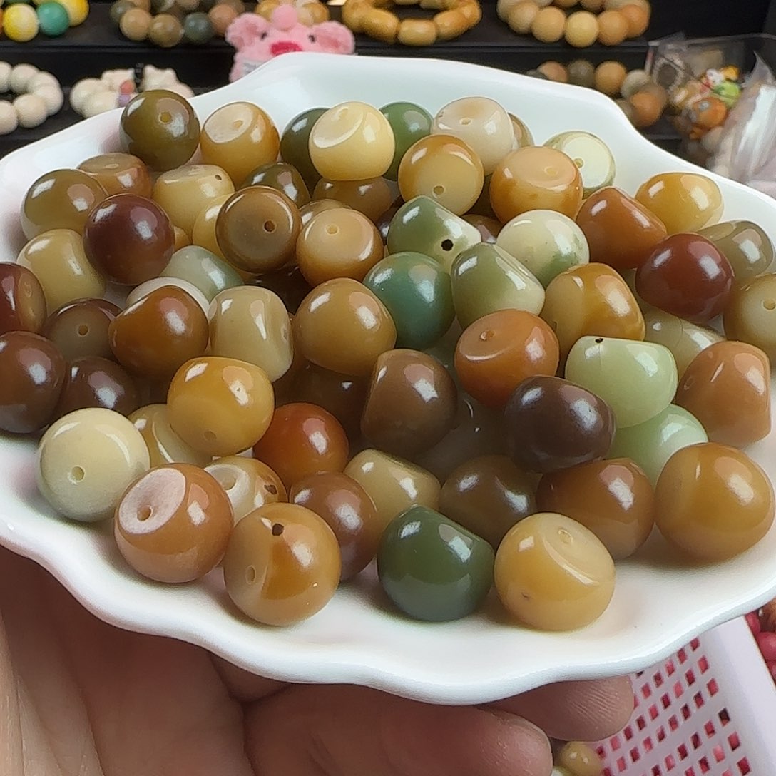 手串菩提根/象牙果瑕疵卡15/16多宝蒜瓣50颗