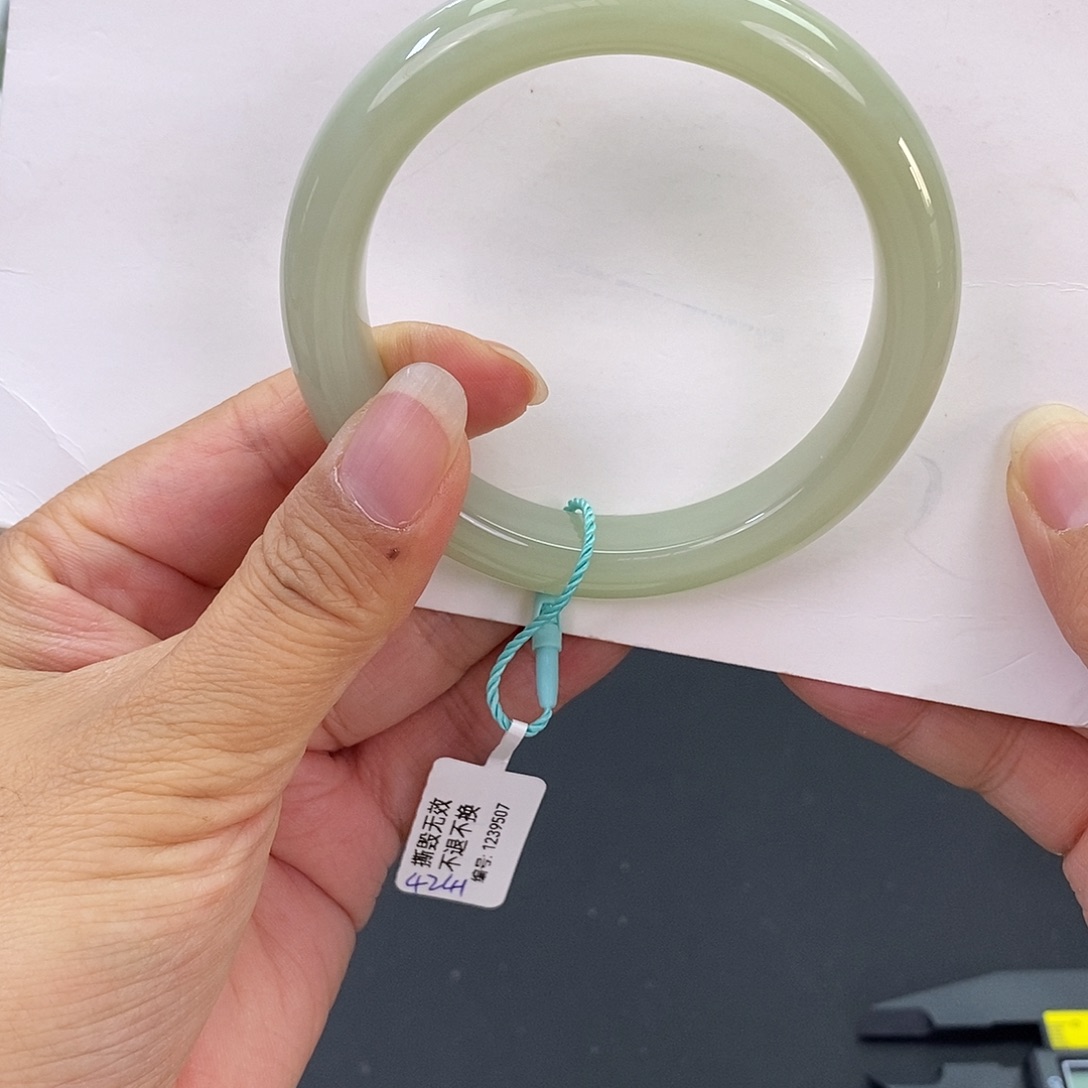 和田玉未镶嵌珠宝奇石和田玉手镯56.57