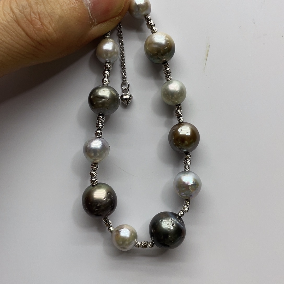 海水珍珠银S925镶嵌手绳