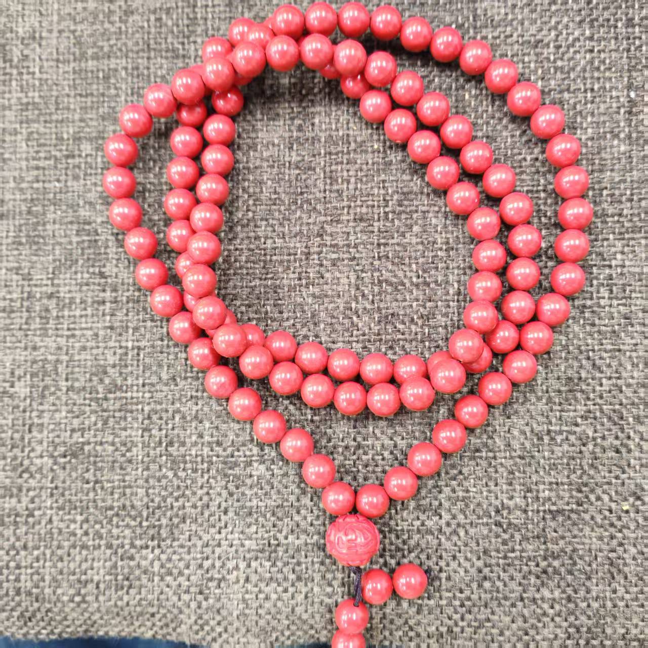  NH031-经典红纱108精美多圈手链