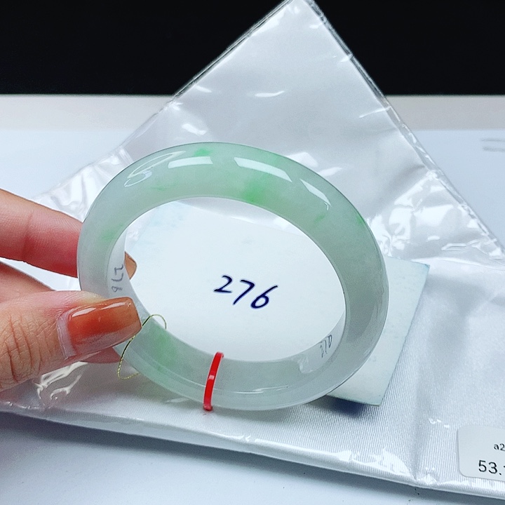 翡翠手镯未镶嵌 正圈53