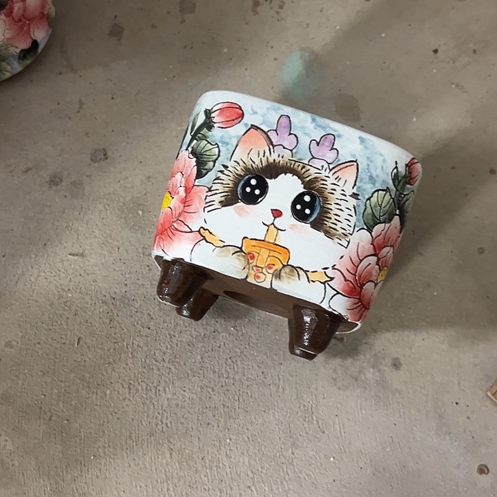 满38包邮 景德镇幸运花盆