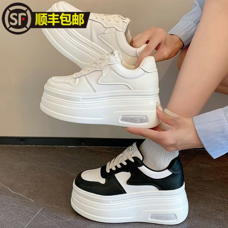 橡胶低帮（帮高小于10cm)运动鞋2024年秋季系带女子