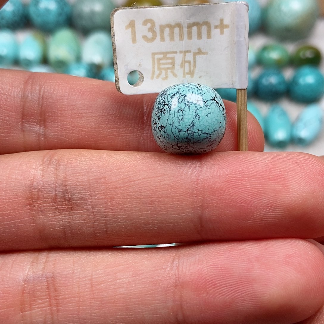 未镶嵌绿松石珠宝半成品