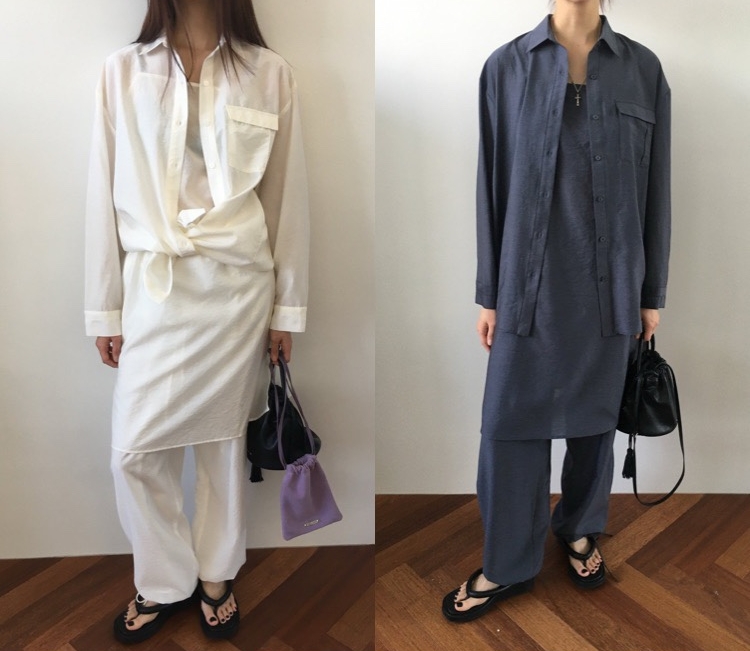 韩国东大门呼吸家衬衫中裤集合链接