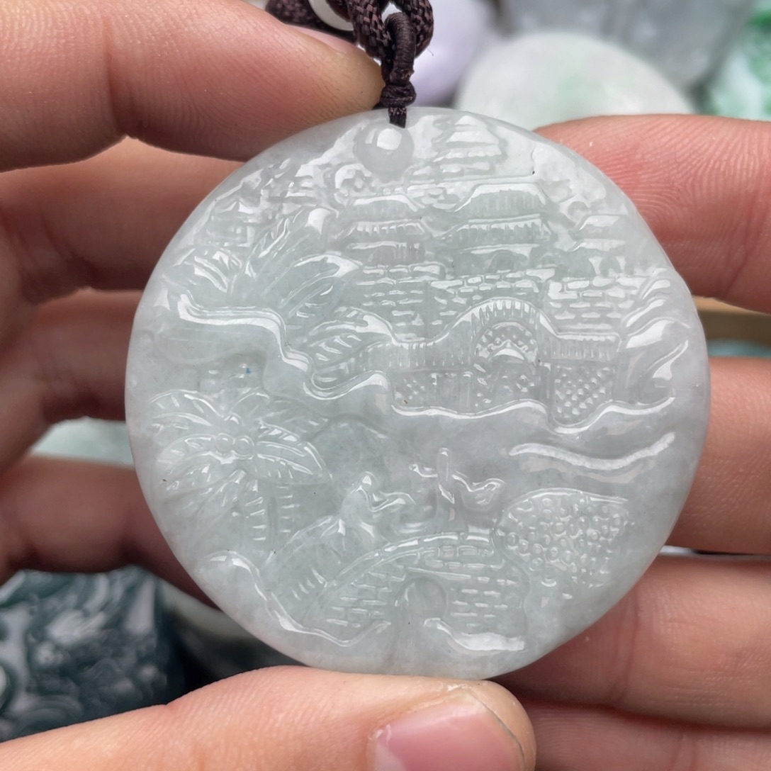 翡翠未镶嵌吊坠(不含链)