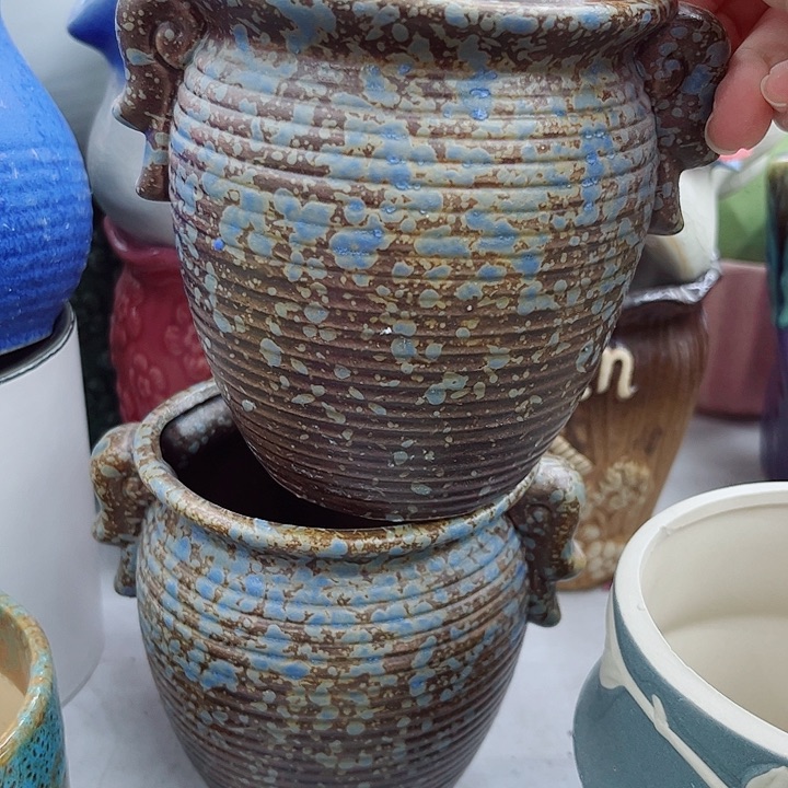 多肉绿植陶瓷花盆9.9包邮，有孔