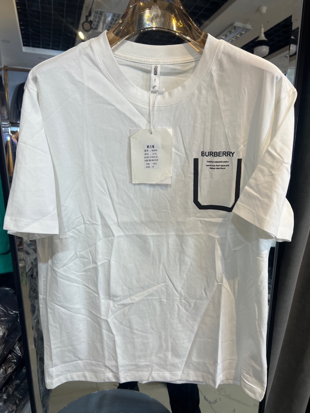 时尚上衣口袋白色男装男子针织修身型圆领T恤户外夏季休闲