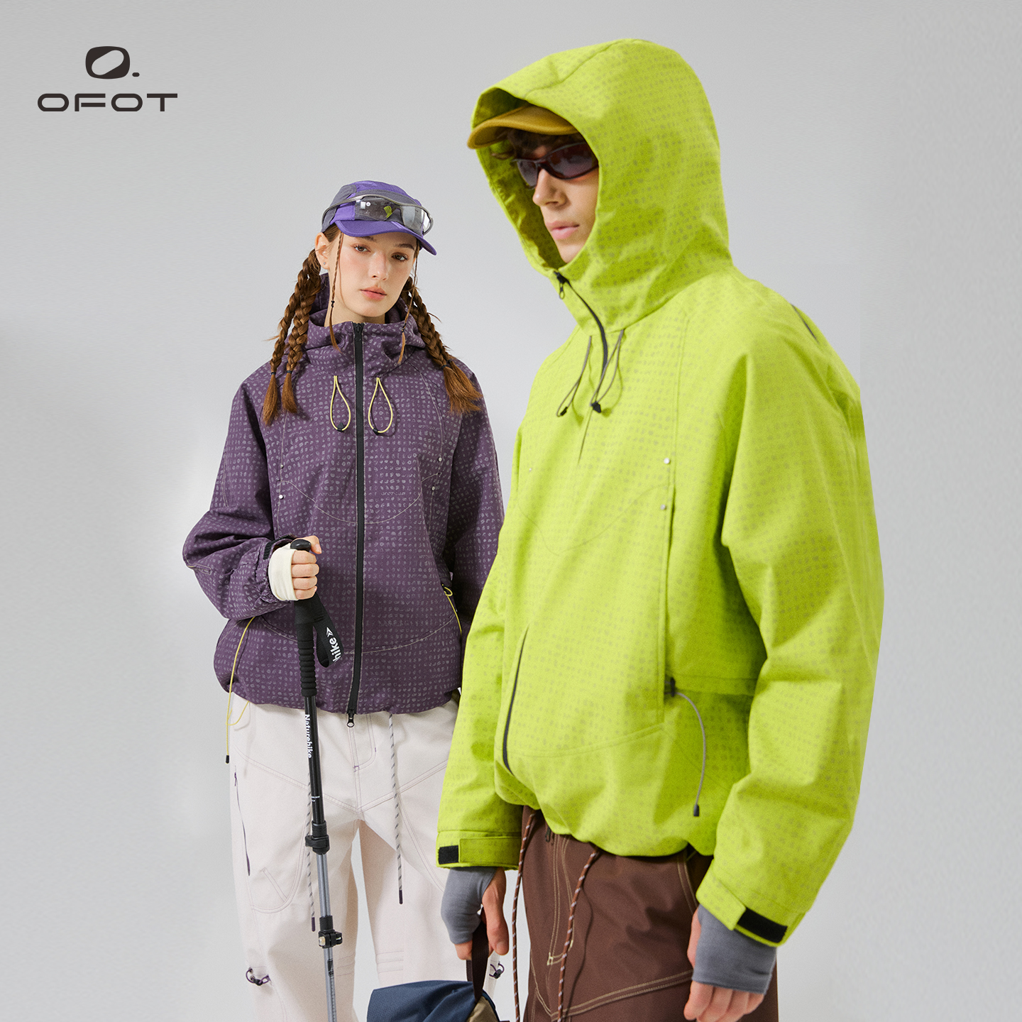 OFOT “星光野屿”夜反光冲锋夹克男女同款88226-原