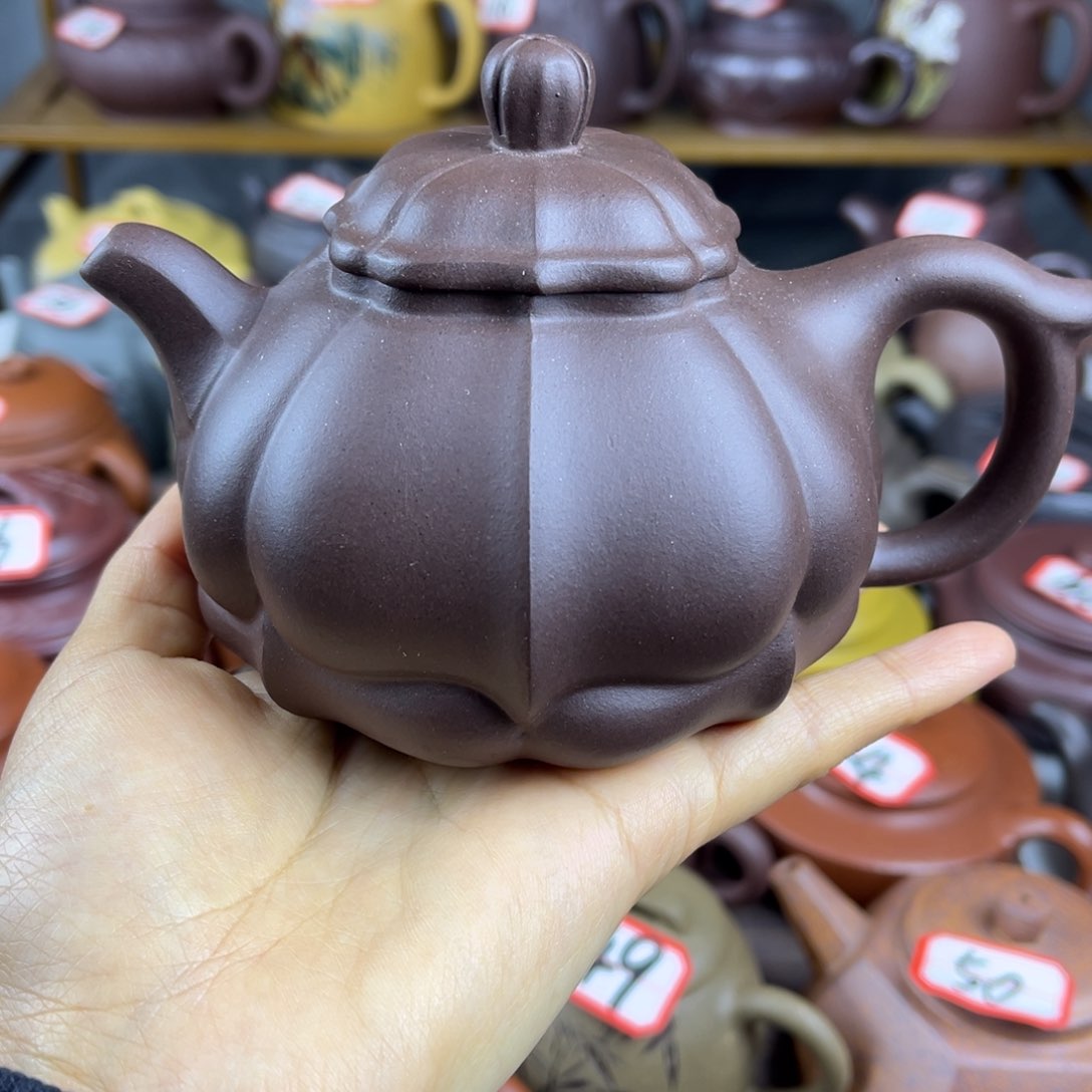 紫砂茶壶宜兴紫砂壶四象宝菱壶