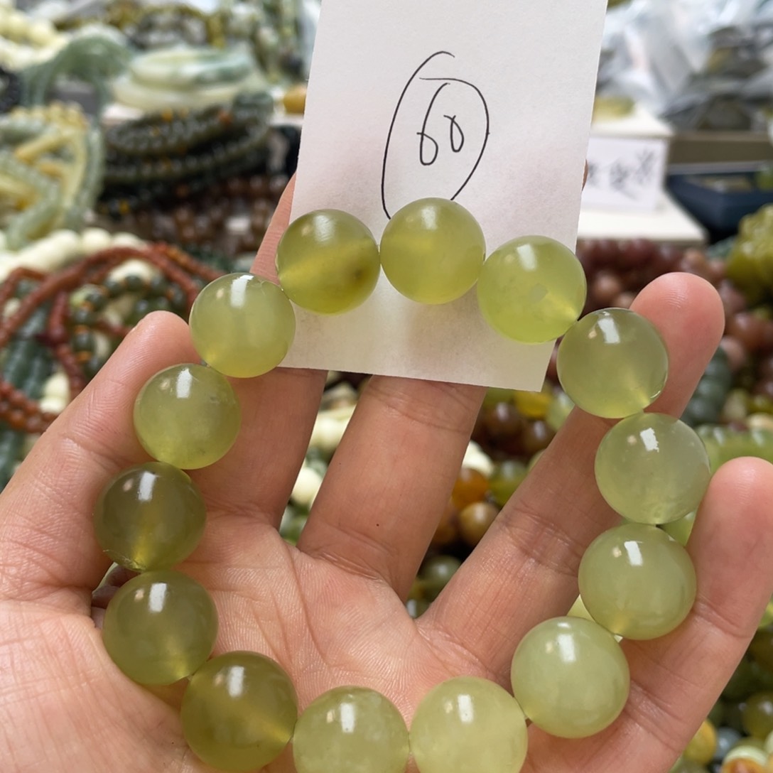 蛇纹石玉手链未镶嵌